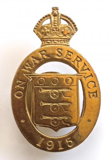 WW1 On War Service 1915 munition workers badge J.R.Gaunt M 79210