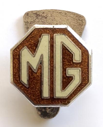 MG Car Company vintage advertising lapel badge