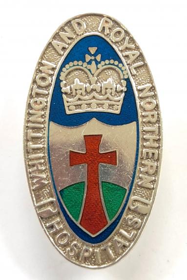 Whittington and Royal Northern Hospitals silver nurses badge London