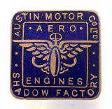 Austin Motor Co Ltd Shadow Factory Aero Engines war service identification badge E4 works department
