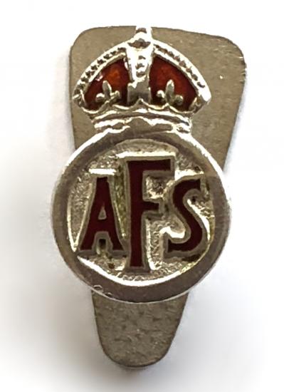 Auxiliary Fire Service AFS 1939 Chester silver miniature lapel badge