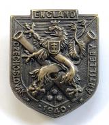 Free Czechoslovak Artillery in England 1940 pin badge by H.W.Miller Birmingham