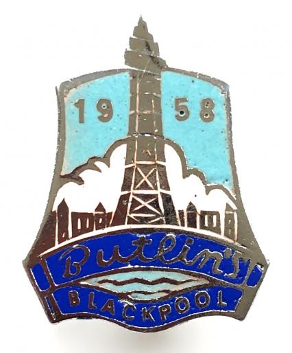 Butlins 1958 Blackpool Tower holiday camp badge made in Ireland
