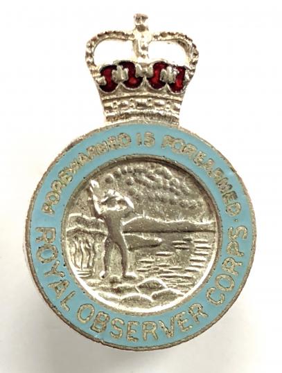 EIIR Royal Observer Corps ROC pin badge
