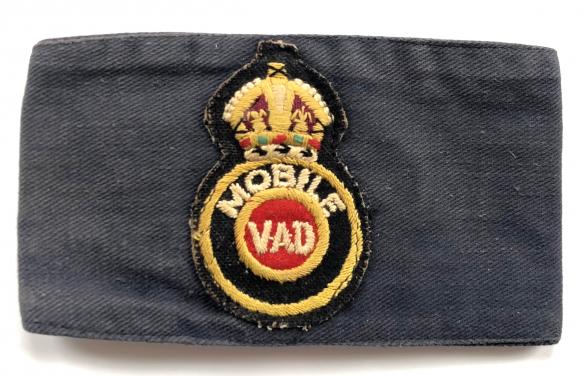 WW2 British Red Cross Nottingham VAD Mobile badge armband named