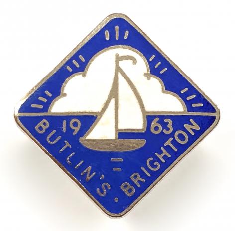 Butlins 1963 Brighton holiday camp yacht badge