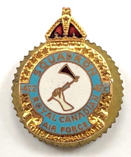 RCAF No 422 General Reconnaissance squadron miniature lapel badge