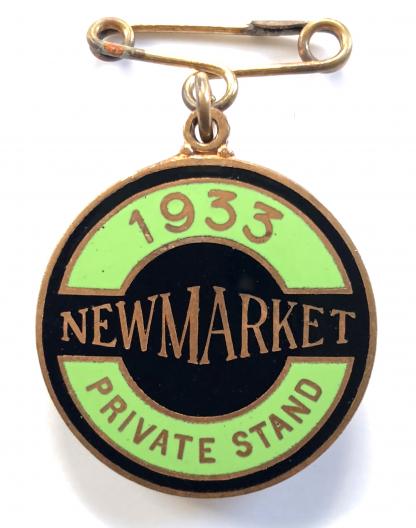 Newmarket Private Stand 1933 horse racing club membership badge Number 36