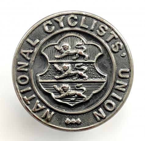 National Cyclists Union oxidised silver plated membership badge