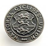 National Cyclists Union oxidised silver plated membership badge