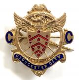Gloucester City Cycling Club gilt and enamel badge