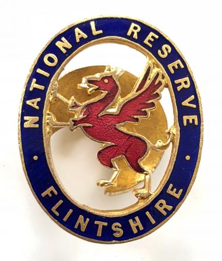 WW1 National Reserve Flintshire Welsh home front badge