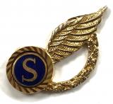 BOAC Airline Air Stewardess gilt brevet wing badge by Manhattan Windsor