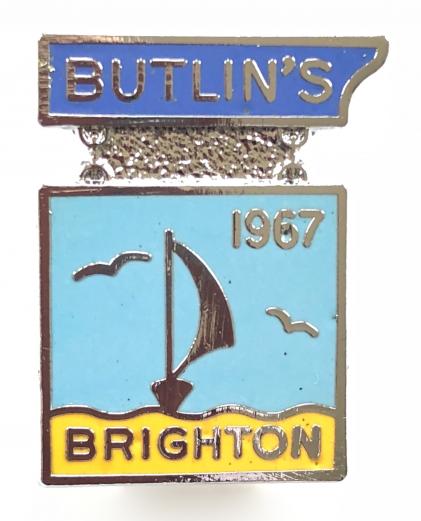 Butlins 1967 Brighton holiday camp sailing yacht badge