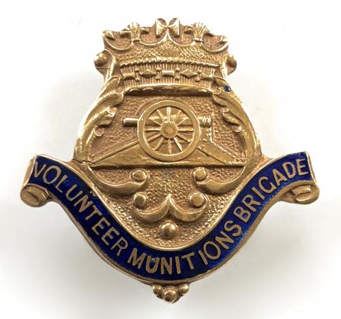 Volunteer Munitions Brigade Woolwich Arsenal cartridge makers badge