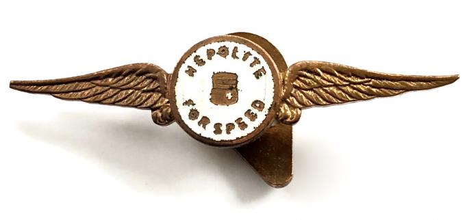 Hepolite For Speed piston engine manufacturer advertising badge c1950s