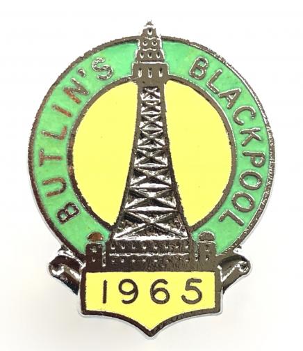 Butlins 1965 Blackpool holiday camp tower badge