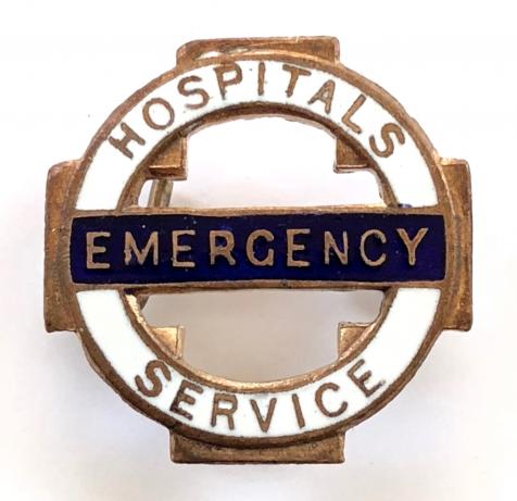 WW2 Emergency Hospitals Service home front pin badge