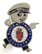 Rudge Whitworth Coventry bicycles motorcycles manufacturers advertising badge