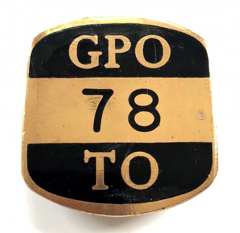 General Post Office GPO postmans security badge Truro Cornwall