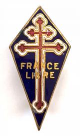 Free French Navy 'Forces Navales Françaises Libres' supporters pin badge