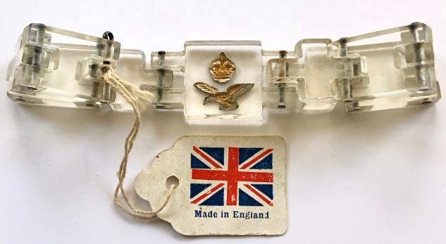 WW2 Royal Air Force RAF salvaged fighter aircraft perspex bracelet
