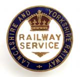 WW1 Lancashire and Yorkshire Railway war service badge