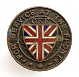 WW1 Canadian Expeditionary Force CEF For Services At The Front Badge