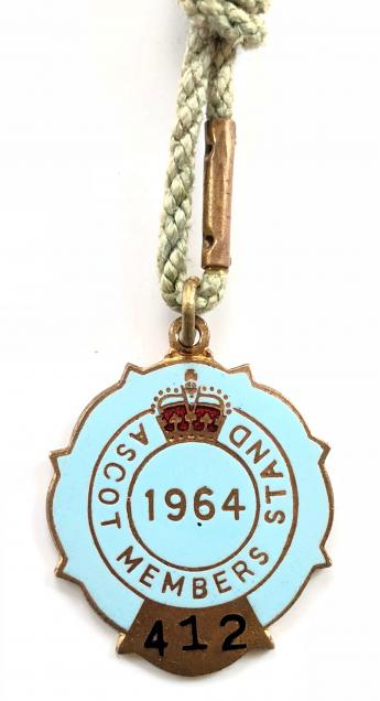 1964 Ascot Members Stand horse racing club badge