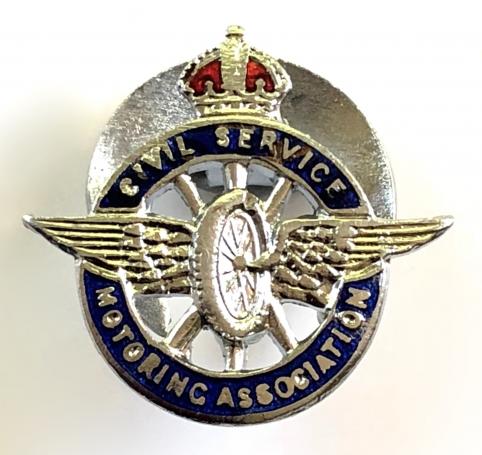 Civil Service Motoring Association membership lapel badge