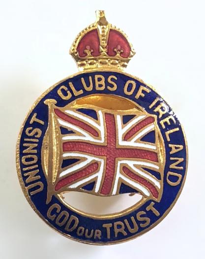 Ulster Unionist Council Repro Loyalist Metal Enamel Pin Badge 25mm Height 