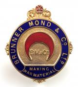 WW1 Brunner Mond & Co Ltd on war service munition workers badge