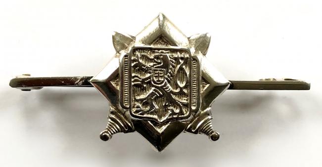 WW2 Free Czechoslovak officers silver tiepin badge