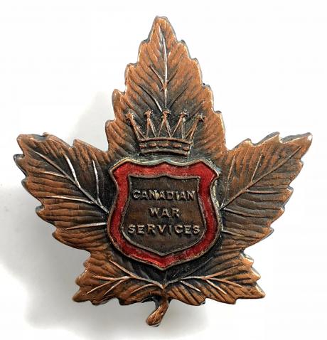 WW2 Salvation Army Canadian War Services cap badge