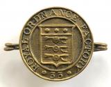 WW2 Royal Ordnance Factory 33 munition worker badge attributed Irvine Ayrshire Scotland