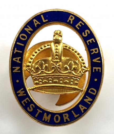 WW1 National Reserve Westmorland home front badge