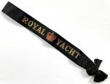 Royal Yacht Britannia watered silk cap tally ribbon band