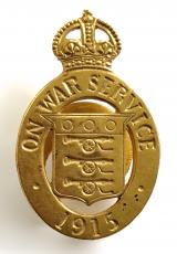WW1 On War Service 1915 munition workers badge Mappin & Webb R22043
