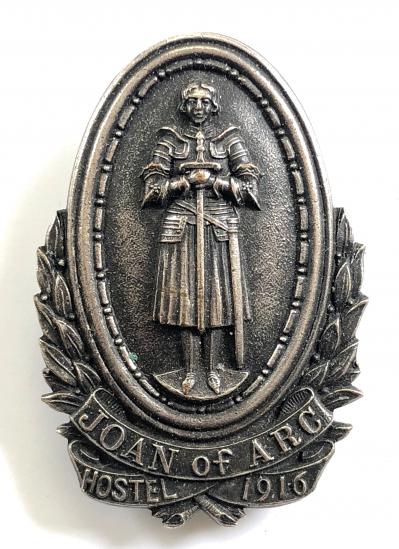 WW1 Royal Arsenal Woolwich Joan of Arc Hostel 1916 women workers badge