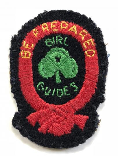 First Class Girl Guides Be Prepared felt cloth badge