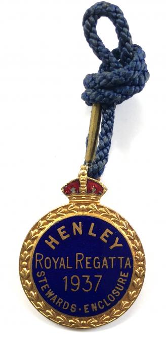 1937 Henley Royal Regatta stewards enclosure badge