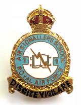 RAF No 1 Air Signallers School Royal Air Force badge circa 1940's