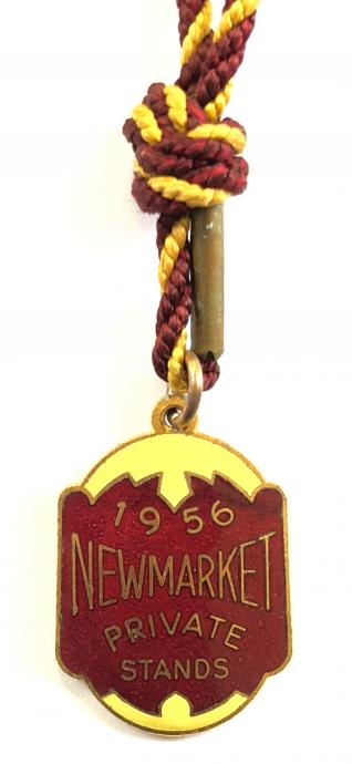 Newmarket Private Stands 1956 horse racing club badge