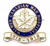 Walmer Canadian War Hospital 1915 to 1918 service badge Essex