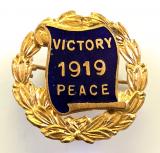 WW1 Victory 1919 Peace Celebrations badge