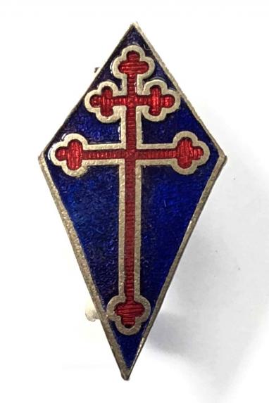 Free French Navy 'Forces Navales Françaises Libres' supporters badge B & E London