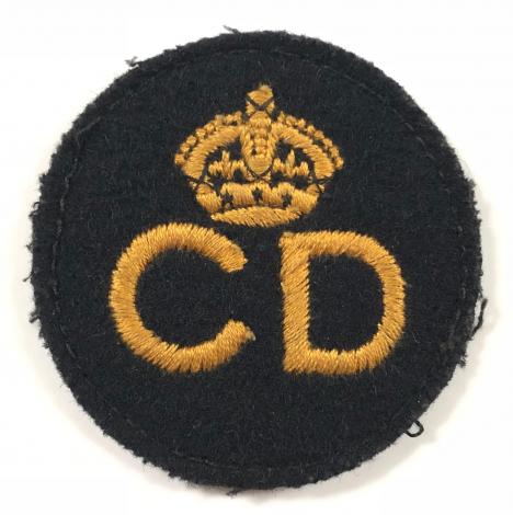 Civil Defence Home Front embroidered cloth uniform breast badge circa 1941