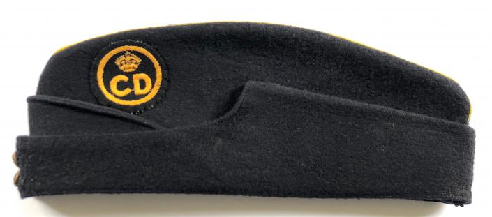 Civil Defence post 1943 badge on Field Service Side Cap