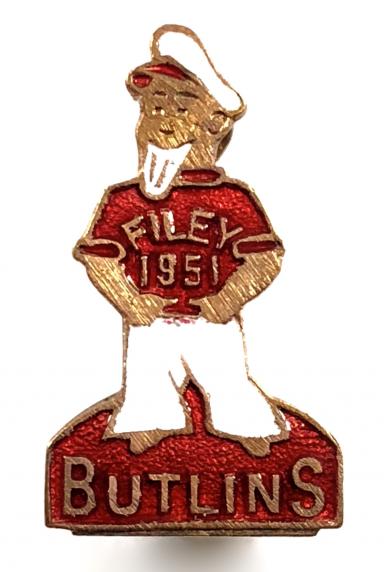 Butlins 1951 Filey holiday camp sailor man badge