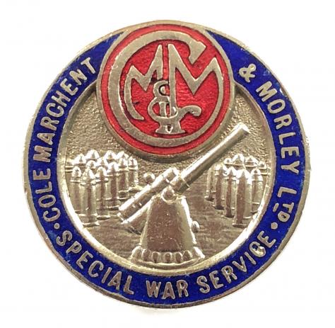 Cole Marchent & Morley Ltd Bradford traction tramway diesel engines Special War Service munitions badge